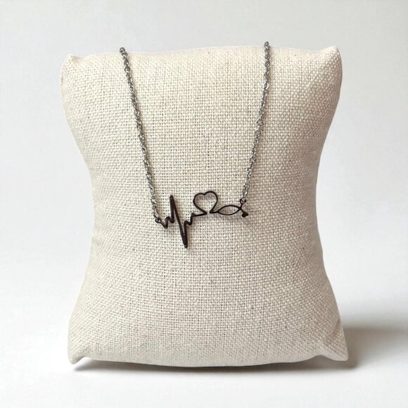 Stethoscope Heartbeat Necklace - Picture 3 of 5